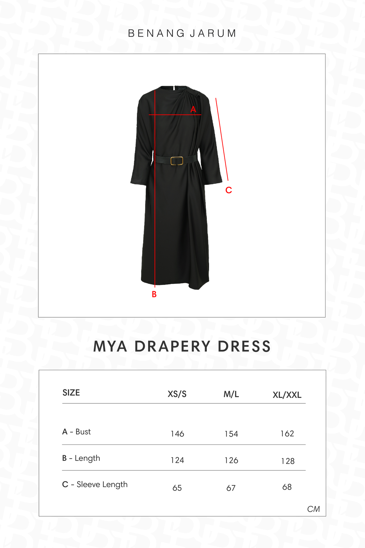 Mya Drapery Dress - Black