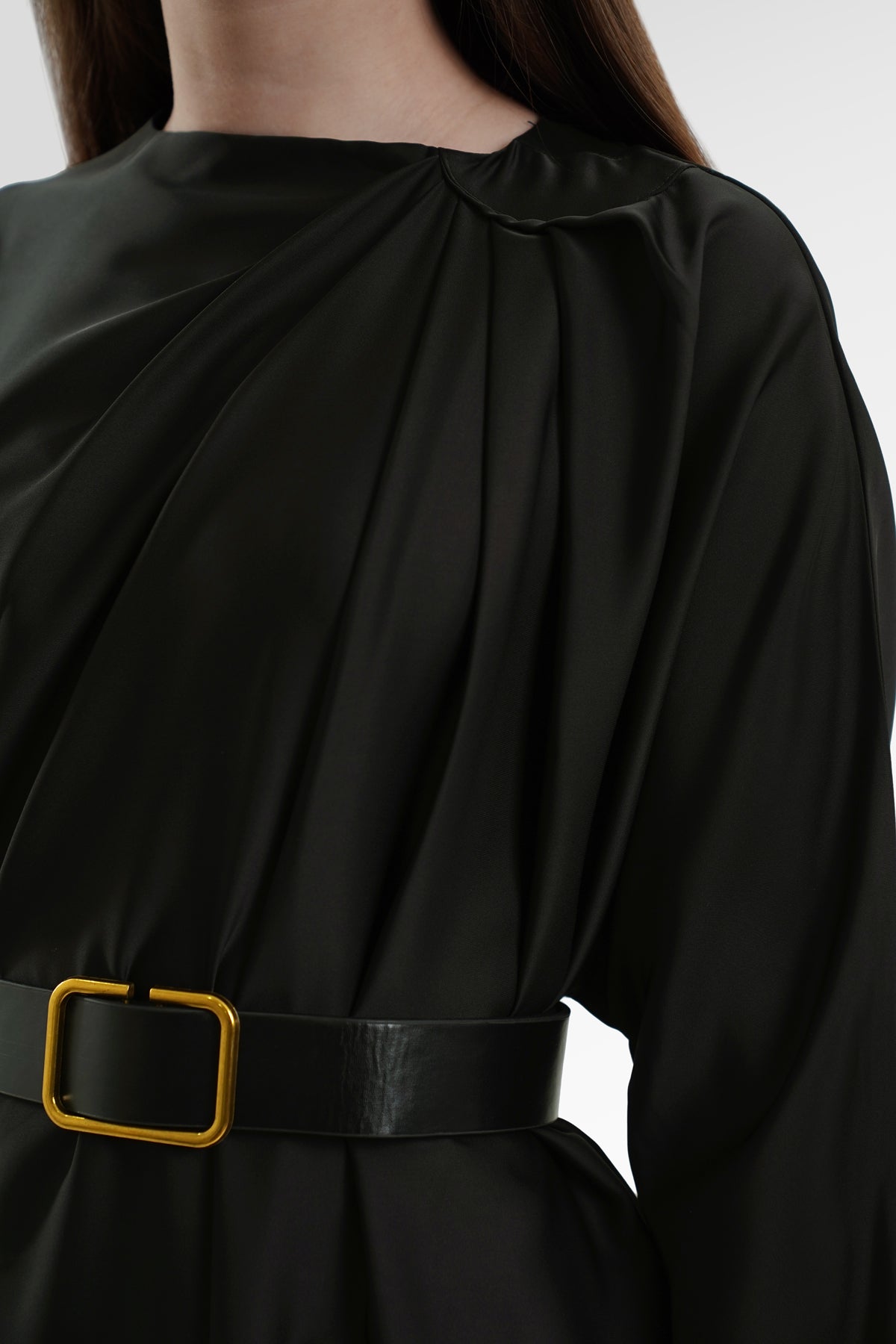 Mya Drapery Dress - Black