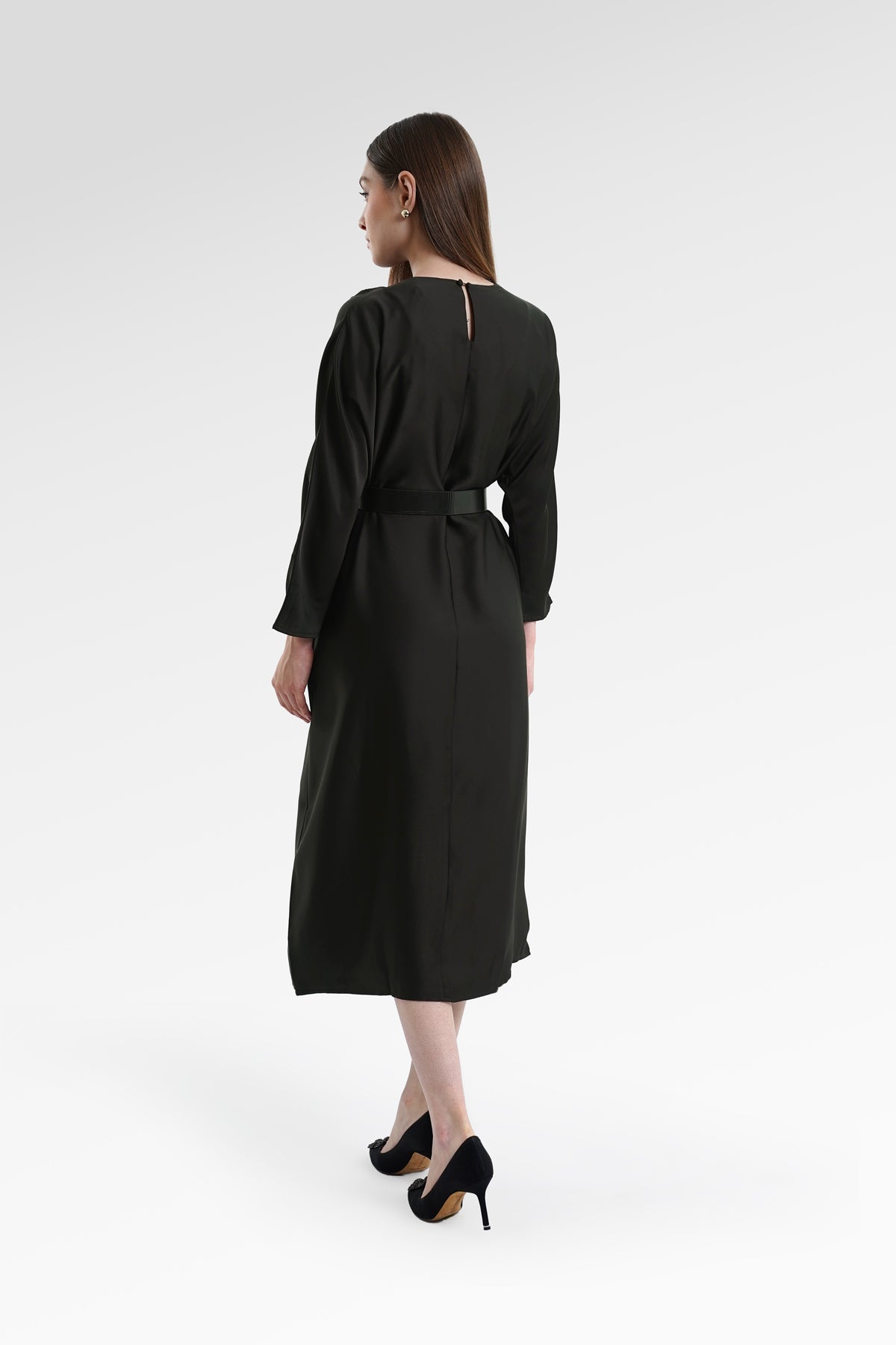 Mya Drapery Dress - Black