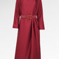 Mya Drapery Dress - Maroon