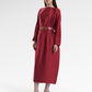 Mya Drapery Dress - Maroon
