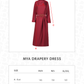 Mya Drapery Dress - Maroon