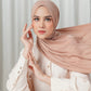 Tapis Satin Jacquard Shawl - Natural