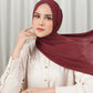 Tapis Satin Jacquard Shawl - New Maroon