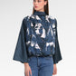 Nauticagram Drapery Blouse - Ocean