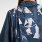 Nauticagram Drapery Blouse - Ocean