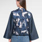 Nauticagram Drapery Blouse - Ocean