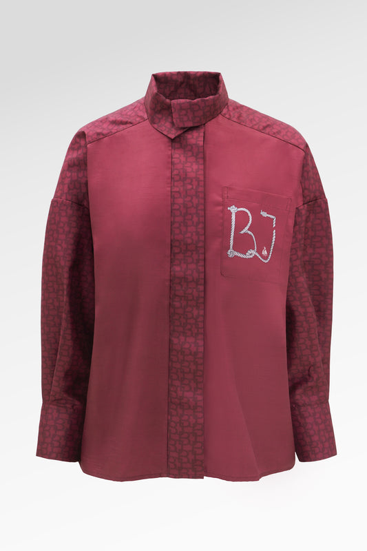 Nauticagram Oversized Shirt - Red Tide