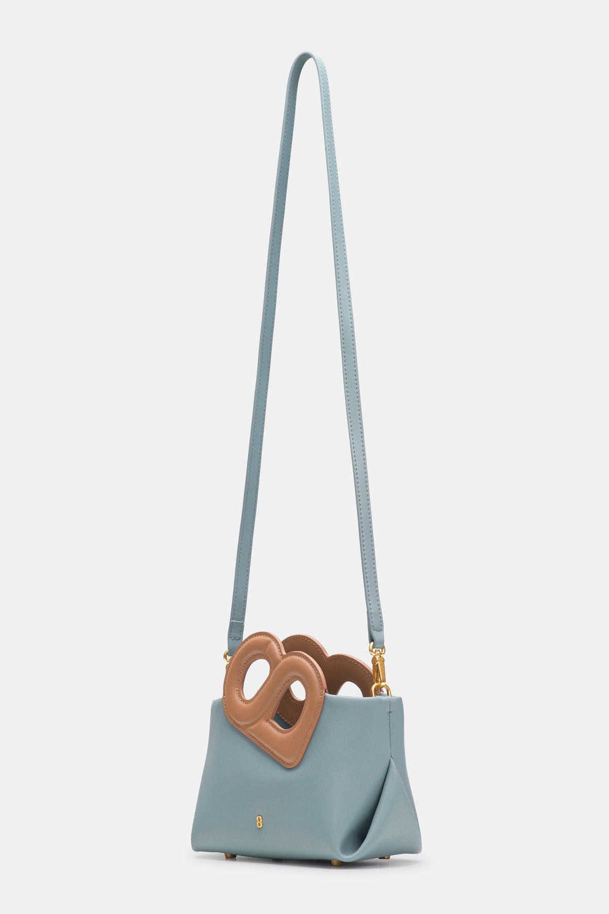 Nina Two-Tone Bag Small - Blue/Brown