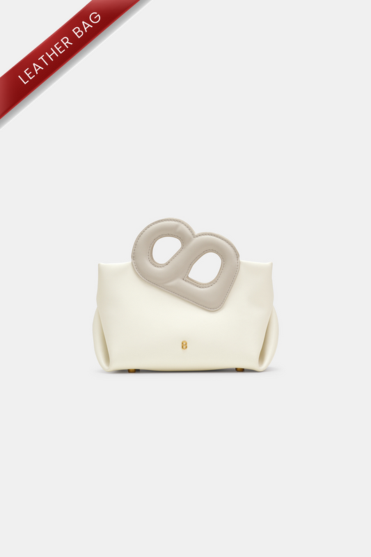 Nina Two-Tone Bag Small - White/Gray