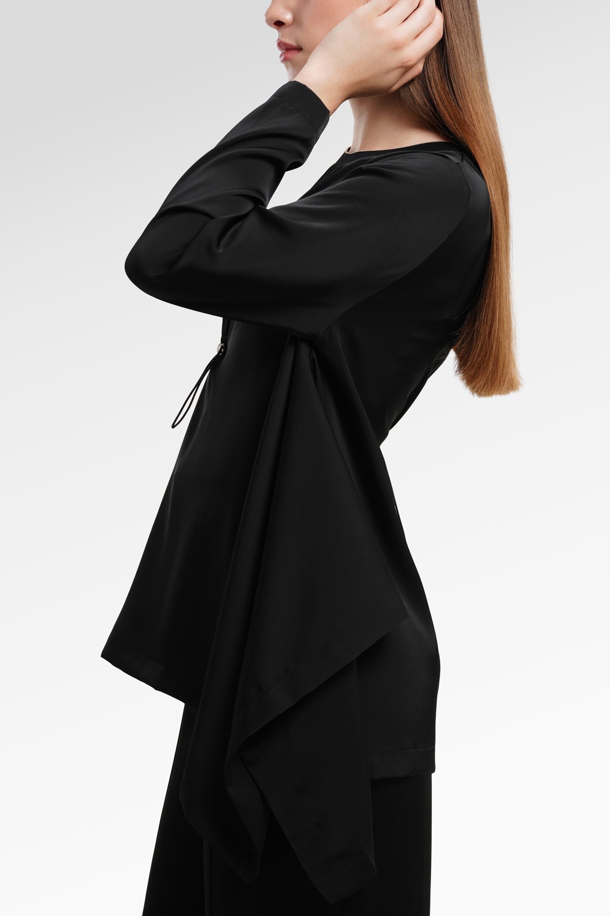 Nirma Asymmetric Blouse - Black