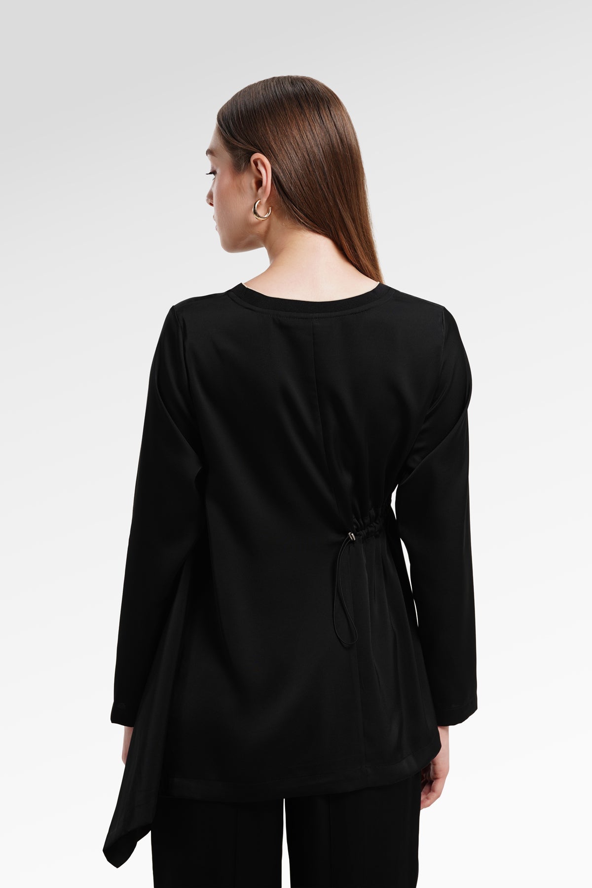 Nirma Asymmetric Blouse - Black