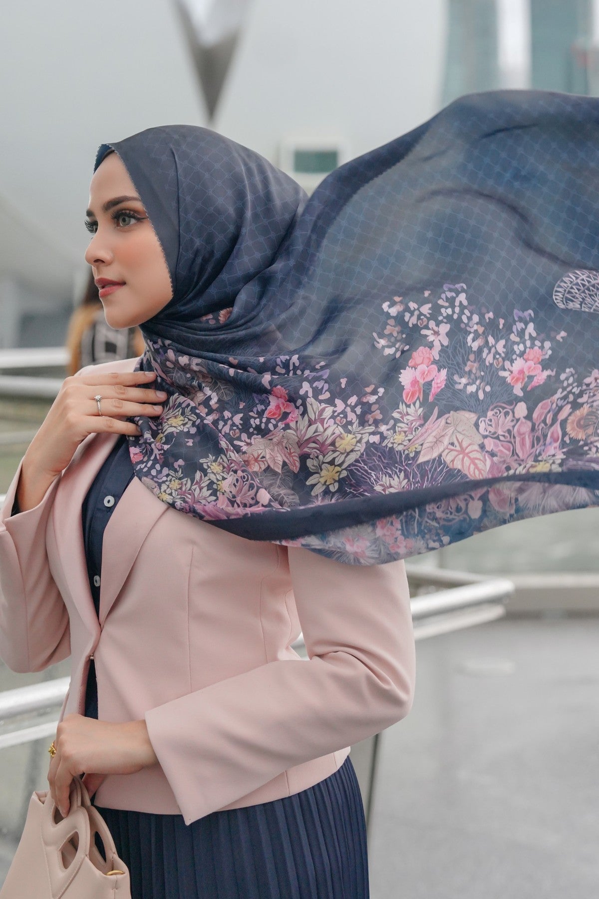 Singapore Satin Shawl - Orchard Road