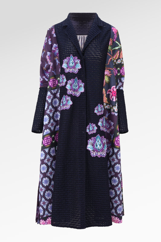 Opulent Bloom Pleated Outer - Midnight Mosaic