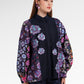 Opulent Bloom Pleated Shirt - Midnight Mosaic