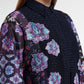Opulent Bloom Pleated Shirt - Midnight Mosaic