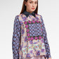 Opulent Bloom Satin Beads Shirt - Floral Ink