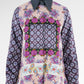 Opulent Bloom Satin Beads Shirt - Floral Ink