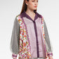 Opulent Bloom Satin Shirt - Berry Bloom