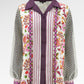 Opulent Bloom Satin Shirt - Berry Bloom