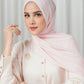 Tapis Satin Jacquard Shawl - Peachskin