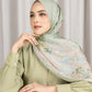 Como Satin Shawl - Pistachio