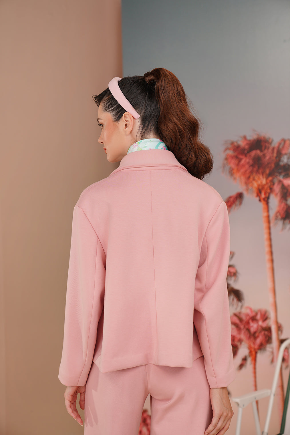 Buttonscarves x Jovian Paradiso Piper Jacket In Mellow Rose