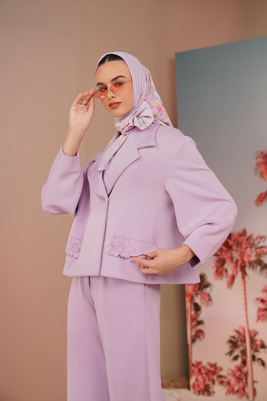 Buttonscarves x Jovian Paradiso Piper Jacket In Dusty Lilac