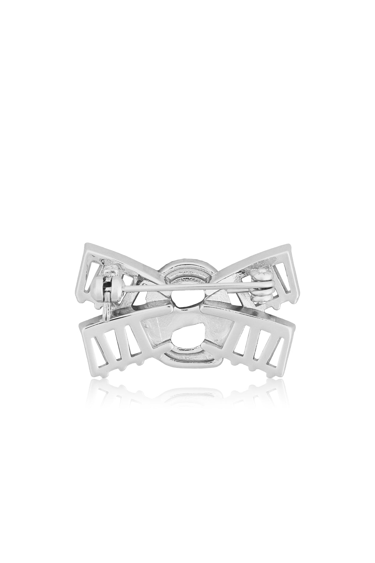 Petite Bow Brooch - Silver