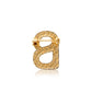 Petite Signature Textured Brooch - Gold