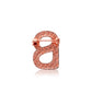 Petite Signature Textured Brooch - Rose Gold