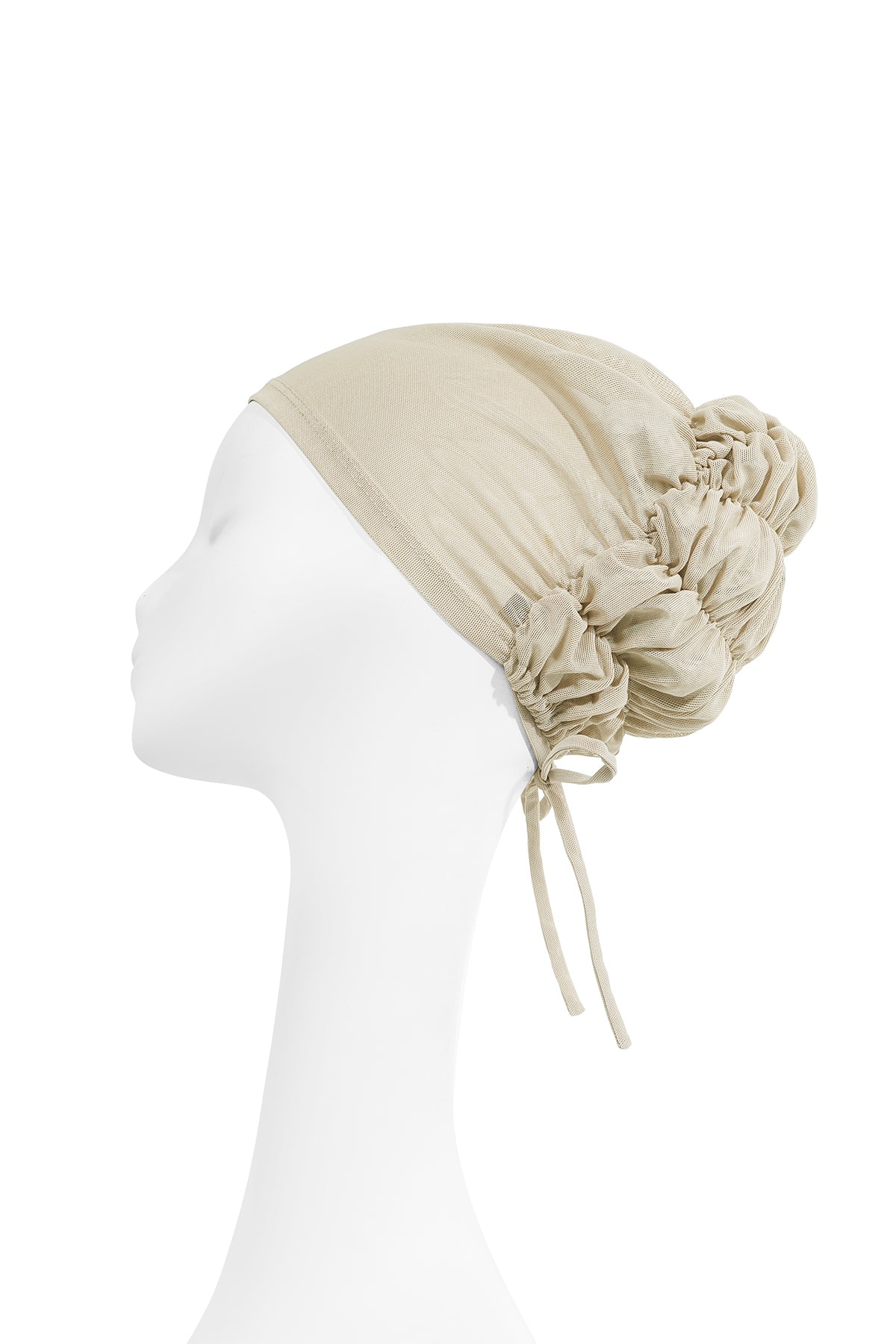 Pleated Back Inner Cap - Khaki โ Buttonscarves Malaysia