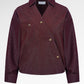Raine Denim Overlap Top - Maroon