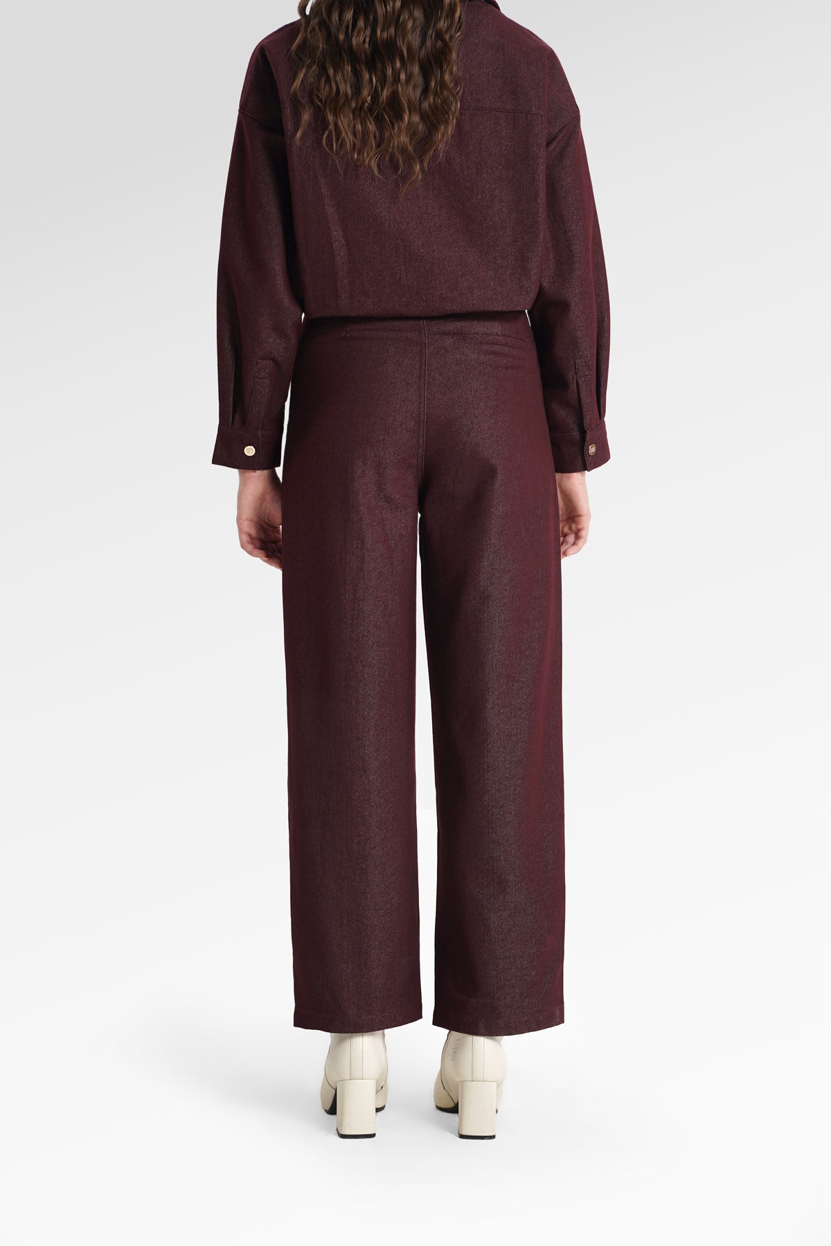 Raine Denim Pants - Maroon