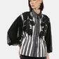 Rielle Embroidery Shirt - Black