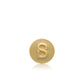 Round Pin Brooch - Beige/Gold