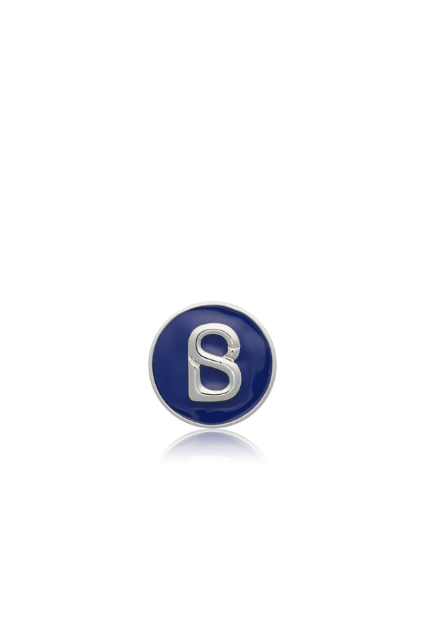 Round Pin Brooch - Blue/Silver – Buttonscarves Malaysia