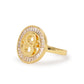 Round Ring Brooch - Gold