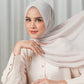 Tapis Satin Jacquard Shawl - Silver Gray