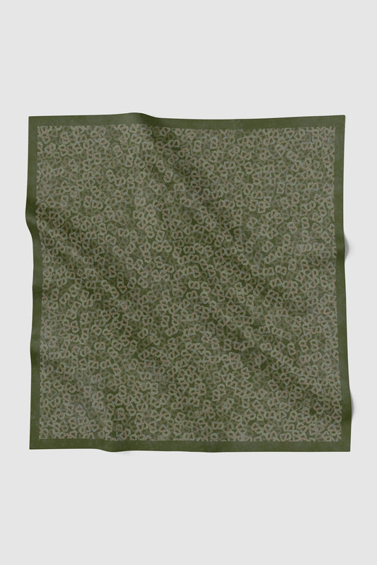 Samla de Fleur Square - Deep Olive