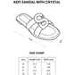 Kefi Sandal with Crystal - Black
