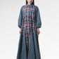 Selena Godet Shirt Dress - Navy Peony