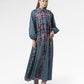 Selena Godet Shirt Dress - Navy Peony