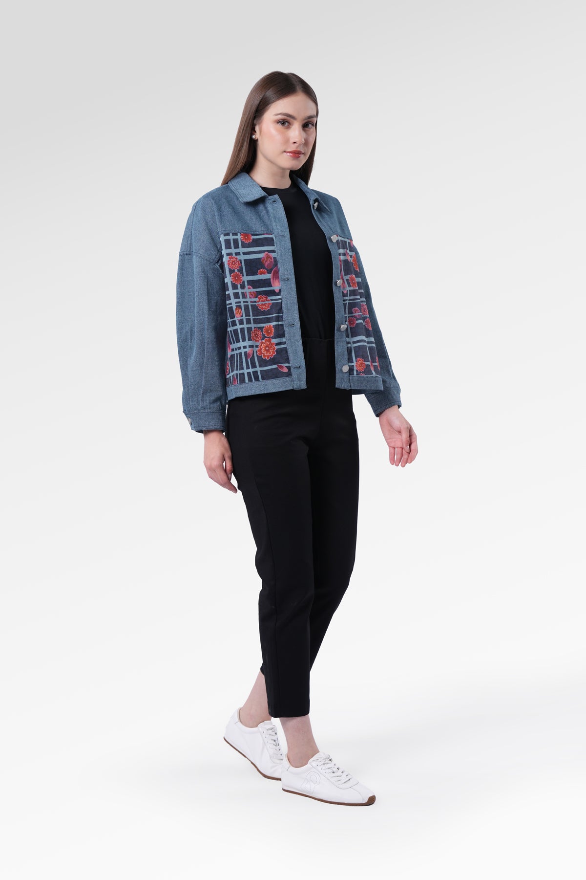 Selena Jacket - Navy Peony