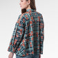 Selena Oversized Shirt - Navy Peony