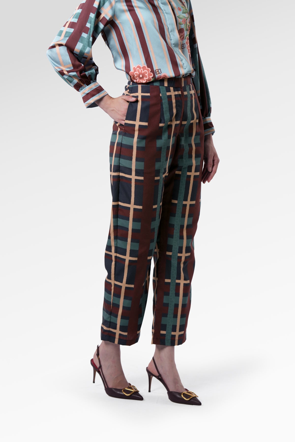 Selena Pants - Navy Peony