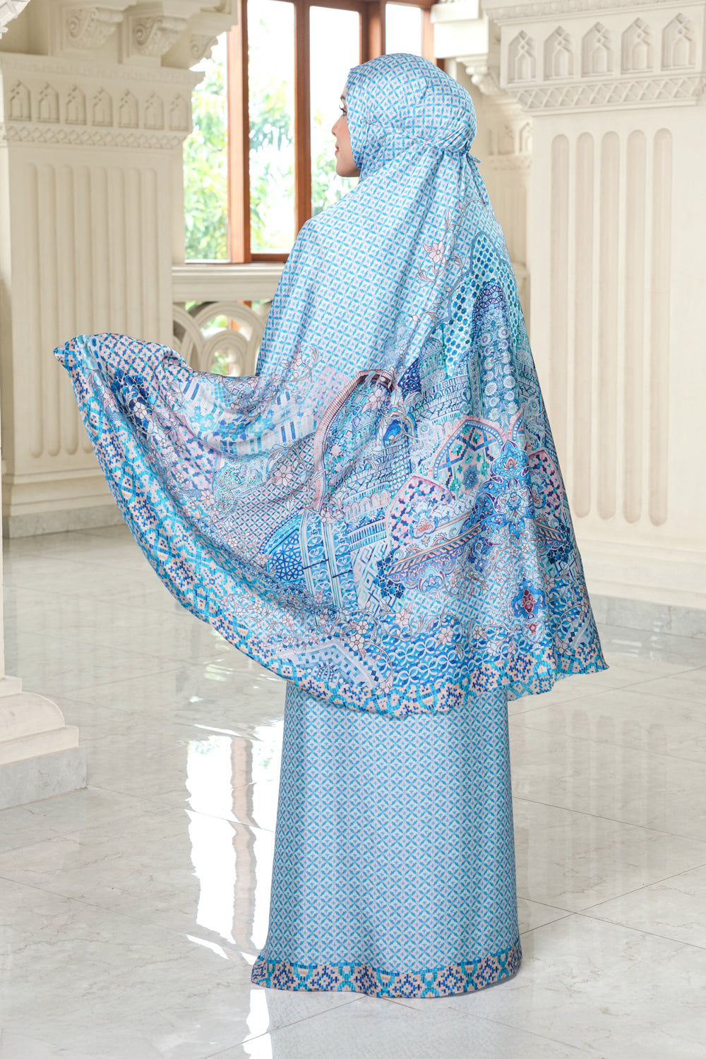 Shamara Prayer Robe - Cerulean
