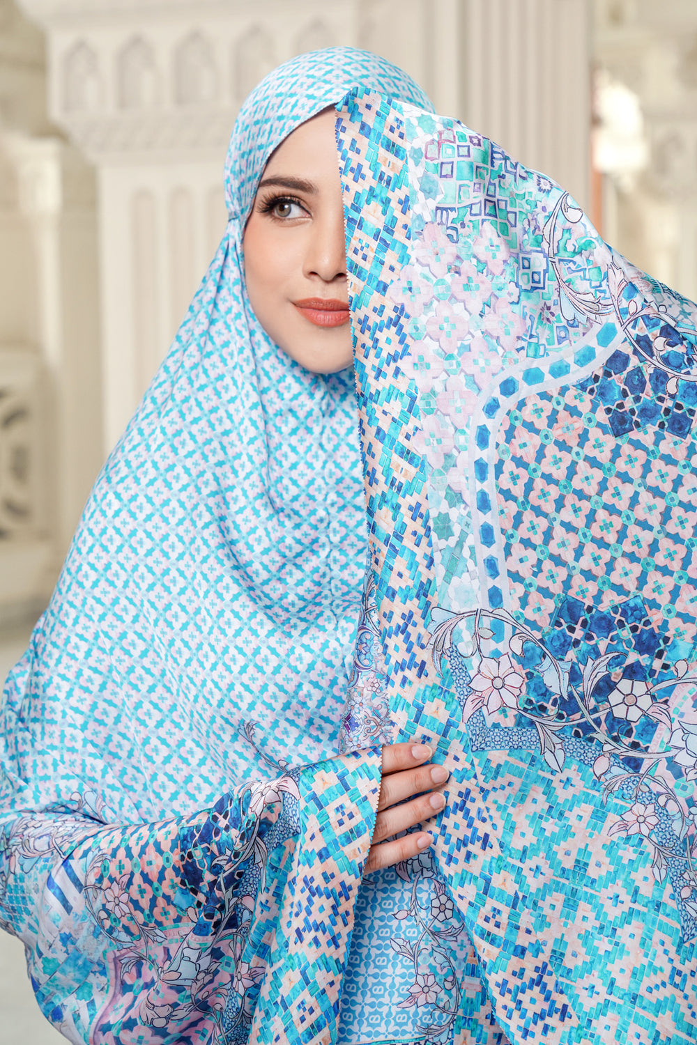 Shamara Prayer Robe - Cerulean
