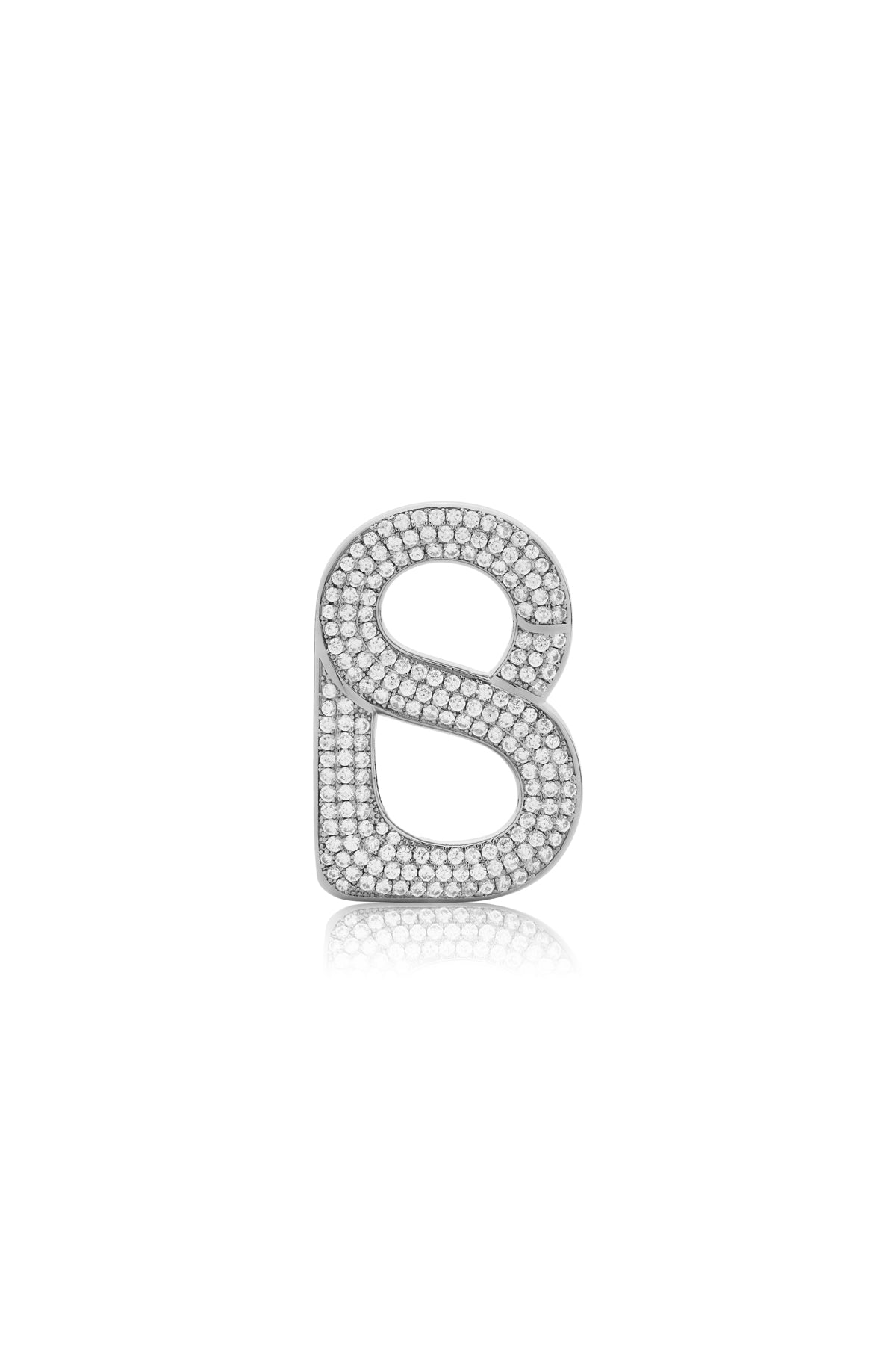 Signature Crystal Ring Brooch - Silver