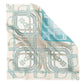 Silk Jacquard Square - Saddle Vanilla & Blue